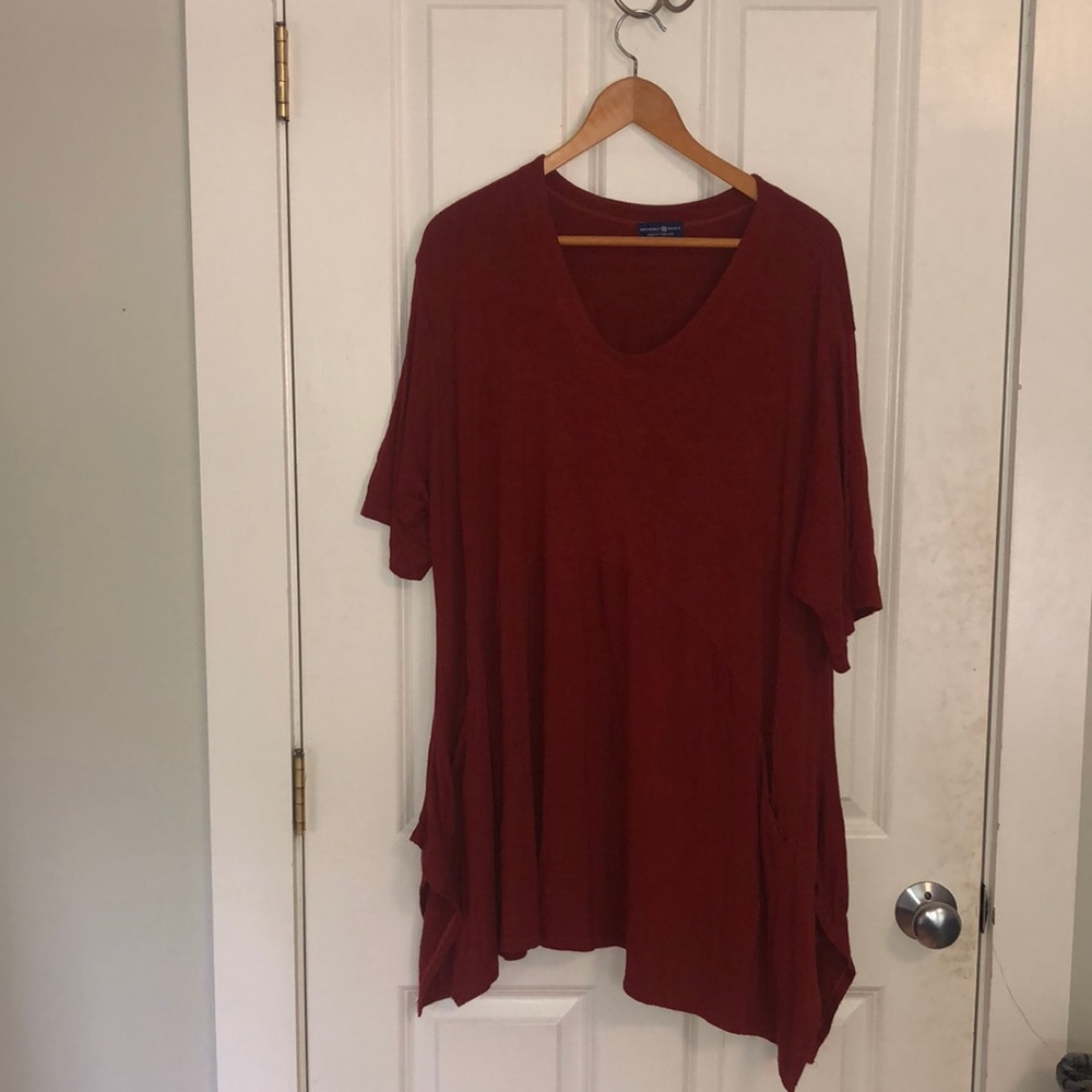 Shrug Neck Burnt Orange Tunic